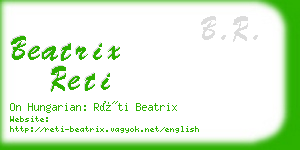 beatrix reti business card